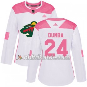 Minnesota Wild Trikot Matt Dumba 24 Adidas 2017-2018 Weiß Pink Fashion Authentic - Dame